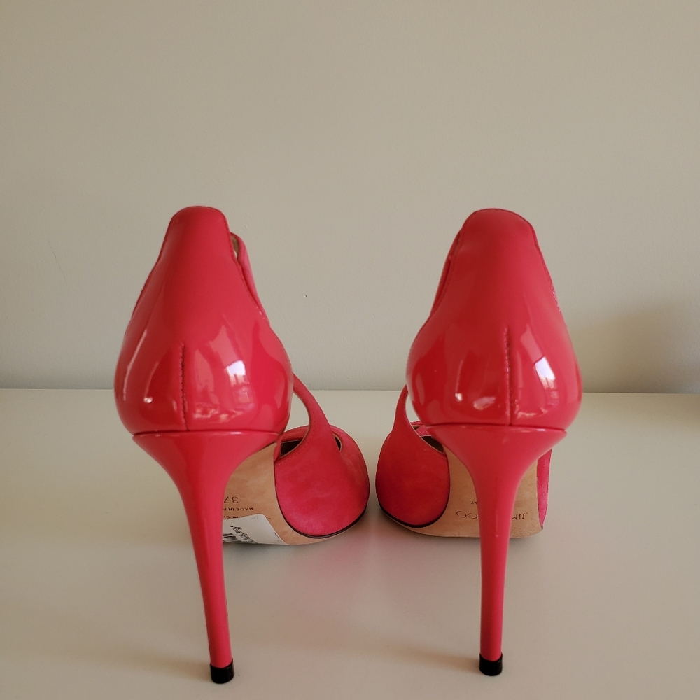 ❗SOLD❗Jimmy Choo Saga Suede Flame Cutout Pump - Picture 4 of 6
